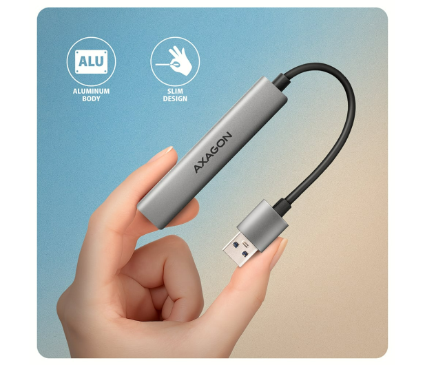 Axagon HUE-STA ALU STRIP USB-A 4 port hub - 1485468 - zdjęcie 4